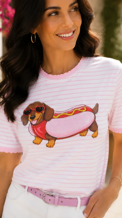 t-shirt damski jamnik hot-dog.png