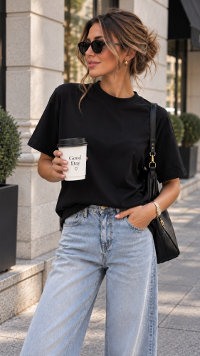 CZARNA BAWEŁNIANA BLUZKA T-SHIRT DAMSKA.png