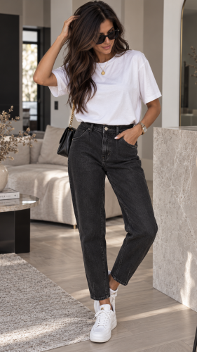 czarne jeansy momfit damskie.png