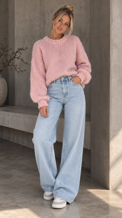 różowy sweter damski chmurka.png