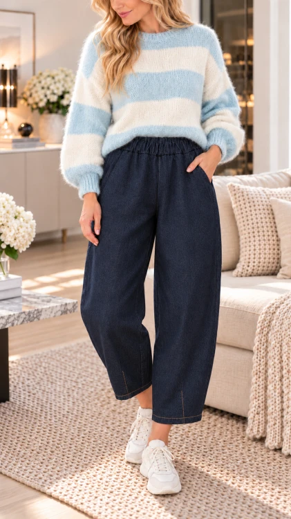 spodnie damskie ciemny jeans lużne.jpg