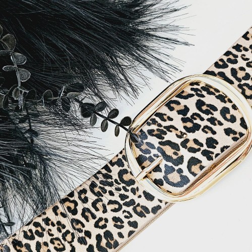 PASEK NA GUMIE PANTERKA BEŻOWA.jpg