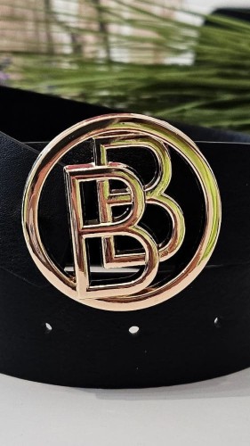 CZARNY PASEK DO SPODNI ZŁOTA KLAMRA BB.jpg